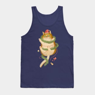 Funny Christmas Cat Tank Top